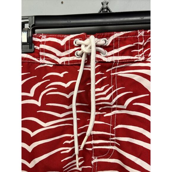 Vineyard Vines Board Shorts Mens 40 Red White Swim Trunks Performance Pockets - Picture 6 of 7